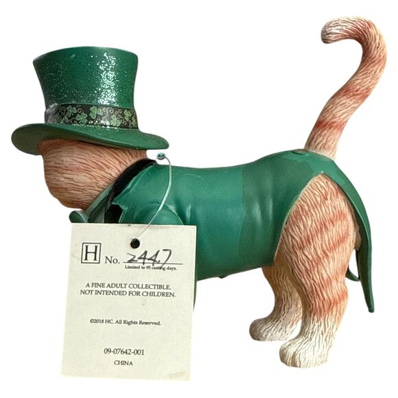 Hamilton Paws-itively Lucky Cat Figurine 2018 w/ Tag Purr-fect Lucky Charm - Picture 5 of 7